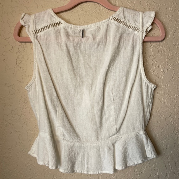 Billabong White Ruffle Crop Top - Picture 2 of 2